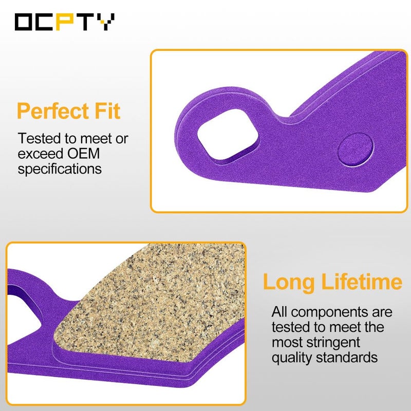 OCPTY FA159 FA270 Front and Rear Carbon Fiber Brake Pads Fit for 2000-2001 for Polaris Magnum 325 4x4, 2000, 2002 for Polaris Scrambler 400 2x4, 1998-2004 for Polaris Scrambler 500 4X4 - Image 3